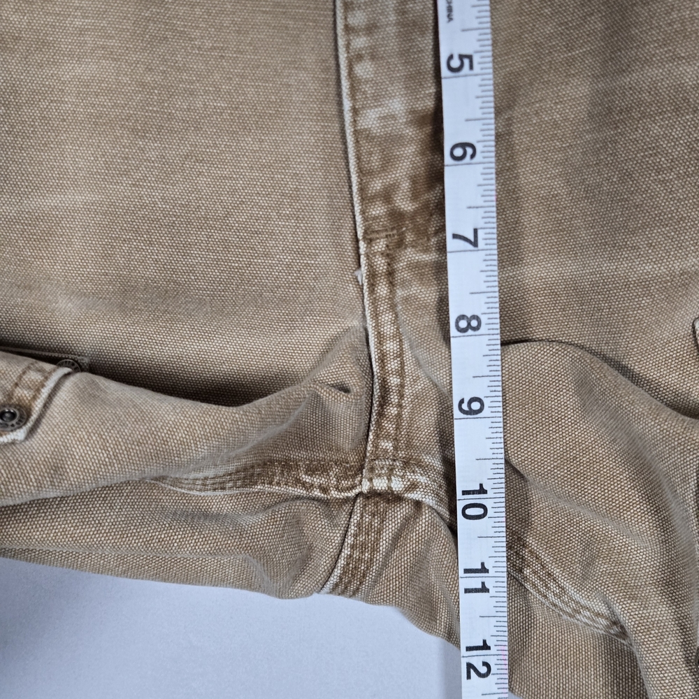 Vintage Carhartt Women's 10x34 Double Knee Canvas Pants Faded Tan WB136 - Picture 15 of 16